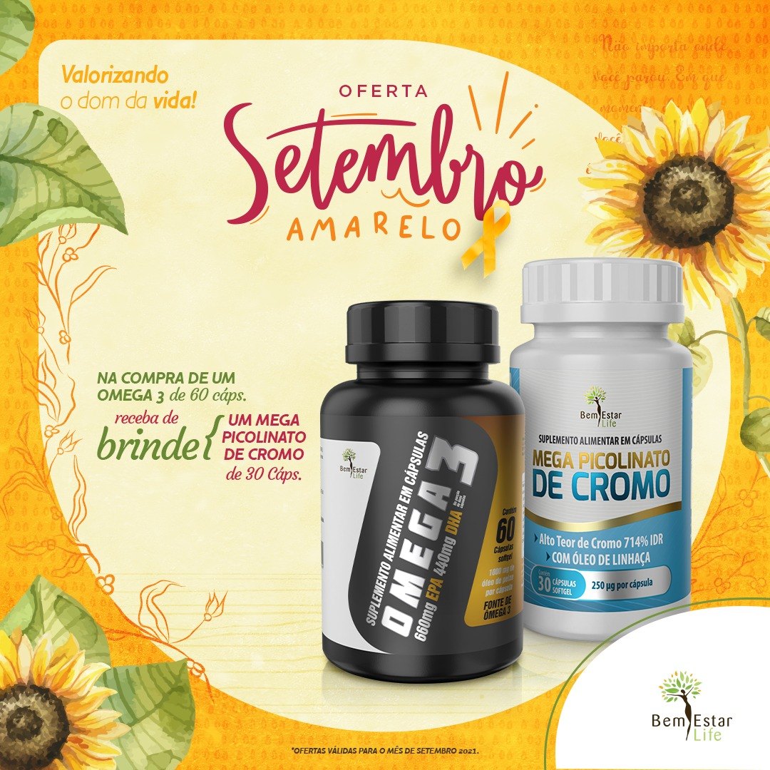 NA COMPRA DE OMEGA 3 660/440 DE 60 CAPSULAS - BRINDIS MEGA PICOLINATO DE CROMO