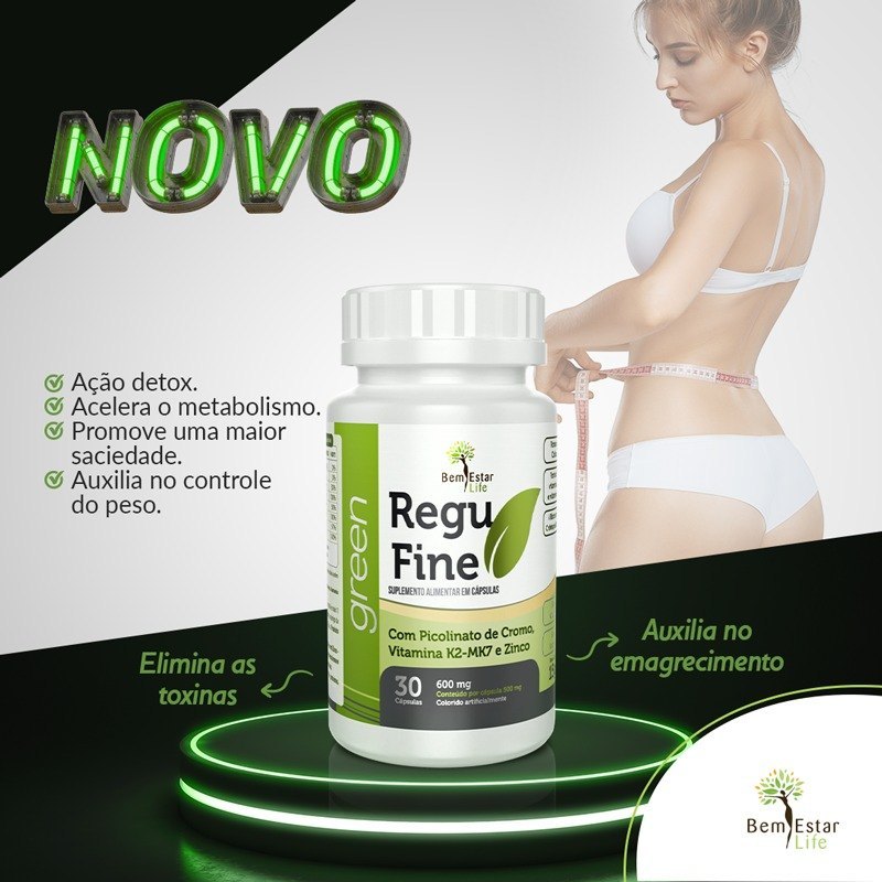 Regu Fine Green Detox 30 Cápsulas Bem Estar Life Bem Estar Life Bahia Loja Virtual 9768